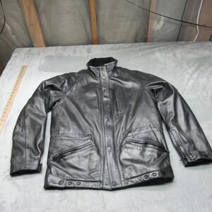 Polo Ralph Lauren Leather Jacket Men Medium BL Purple Label Removable Liner RARE